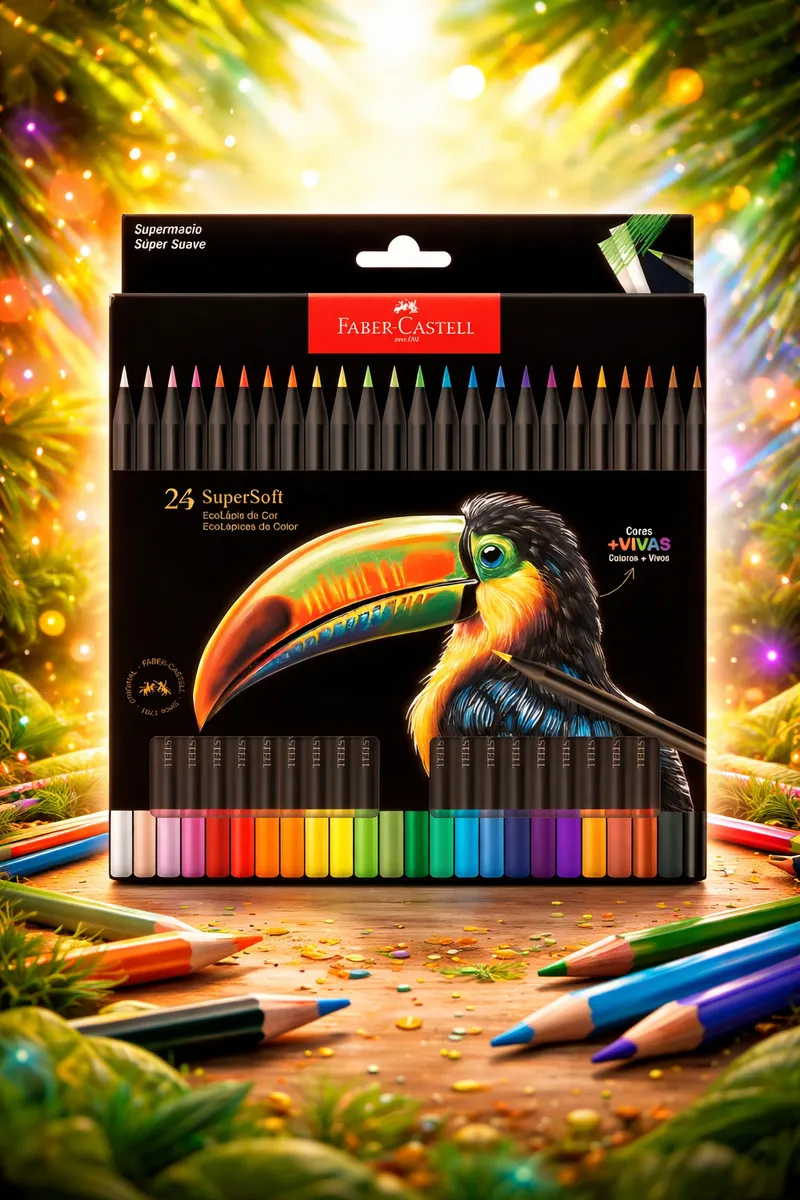 Lápis De Cor Faber-Castell Supersoft 24 cores