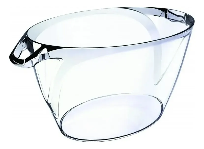 Balde De Gelo Oval Champanheira Acrílico Cor Cristal 5 L